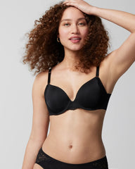 Soma / Perfect Coverage Bra with Lace Trim BLACK