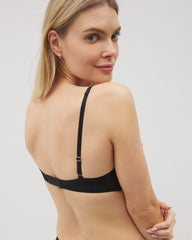 Soma / Wireless Lace Push-Up Bra BLACK