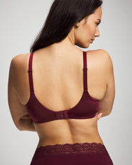 Soma / Push-up Plunge Bra with Lace VELVET PLUM