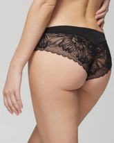 Soma / Cheeky Hipster Panty with Lace Back BLACK