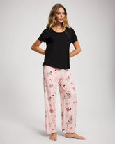 Soma / Short Sleeve + Pant Pajama Set BE MINE PRETTY PINK