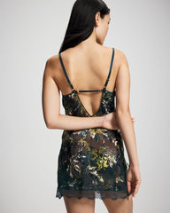 Soma / Silk Burnout Chemise FERN FANTASY DARK HARBOUR