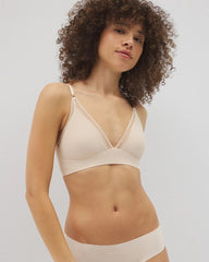 Soma / Geo Lace Trim Bralette PALE SAND