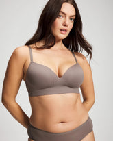 Soma / Rib Wireless Bra DARK TAUPE