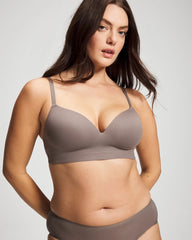 Soma / Rib Wireless Bra DARK TAUPE
