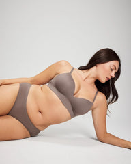Soma / Rib Wireless Bra DARK TAUPE
