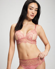 Soma / Tattoo Lace Embroidered Bralette ANTIQUE PINK