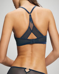 Soma / Soma’s Sexiest Velvet Applique High Neck Bra DARK HARBOUR