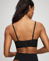 Soma / Tattoo Lace Embroidered High Neck Bralette BLACK W/ SANDALWOOD