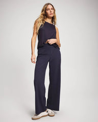Soma / High-Waist Wide-Leg Pants DEEP INDIGO
