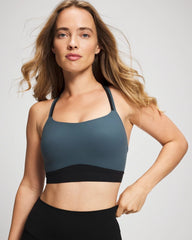 Soma / Racerback Yoga Bra PETROL/BLACK