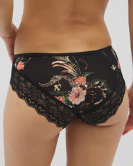 Soma / Hipster Panty with Enchanting Lace PARADISE PLUMES D M BLACK