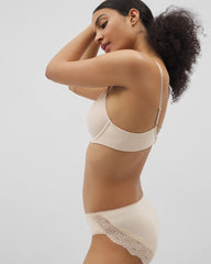 Soma / Embraceable Perfect Coverage Bra with Crochet Lace PALE SAND