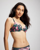 Soma / Push-Up Plunge Bra COTTAGE FLORAL MINI GREEN
