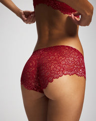 Soma / Corded Lace Cheeky Hipster Panty PAINT THE TOWN RED LUREX
