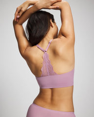 Soma / Racerback Bralette with Lace Back LILAC WINE