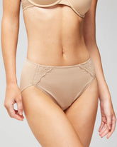 Soma / High-Leg Brief Panty with Lace WARM AMBER