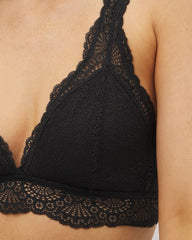 Soma / Crochet Lace Bralette BLACK