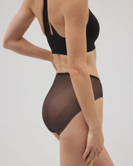 Soma / Mesh Back High-Leg Panty BLACK