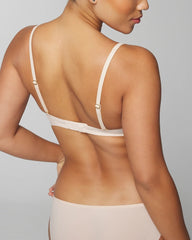Soma / Plunge Bra with Lace PALE SAND