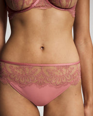 Soma / Tattoo Lace Embroidered High Leg Panty ANTIQUE PINK