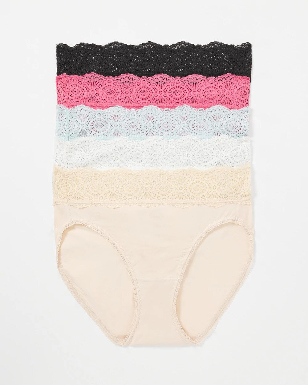Soma / Crochet Lace High Leg Panty Pack RAPTURE ROSE MULTIPACK