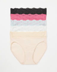 Soma / Crochet Lace High Leg Panty Pack RAPTURE ROSE MULTIPACK
