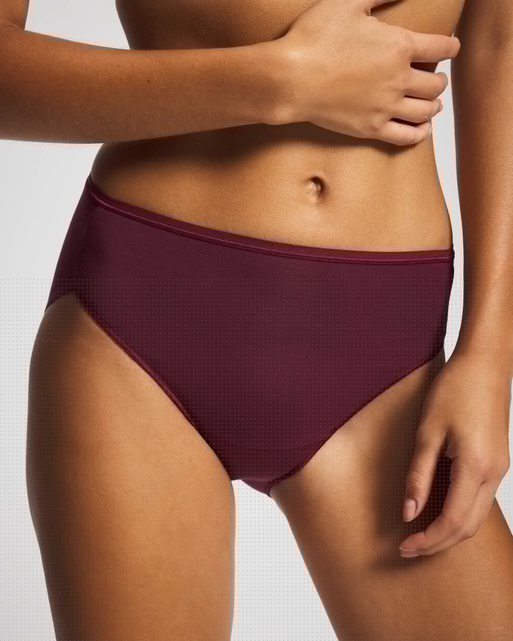 Soma / Cotton High Leg Panty VELVET PLUM