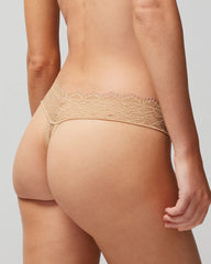 Soma / Thong Panty with Enchanting Lace WARM AMBER
