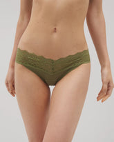 Soma / Lace Waist Thong VETIVER GREEN