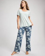 Soma / Short Sleeve + Pant Pajama Set REFLECTION BLOOMS TAP
