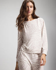 Soma / Long-Sleeve Pajama Top ZEBRA ZEN GRAY GLASS