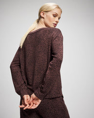 Soma / Long-Sleeve Pajama Top HOT SPOT MOCHA