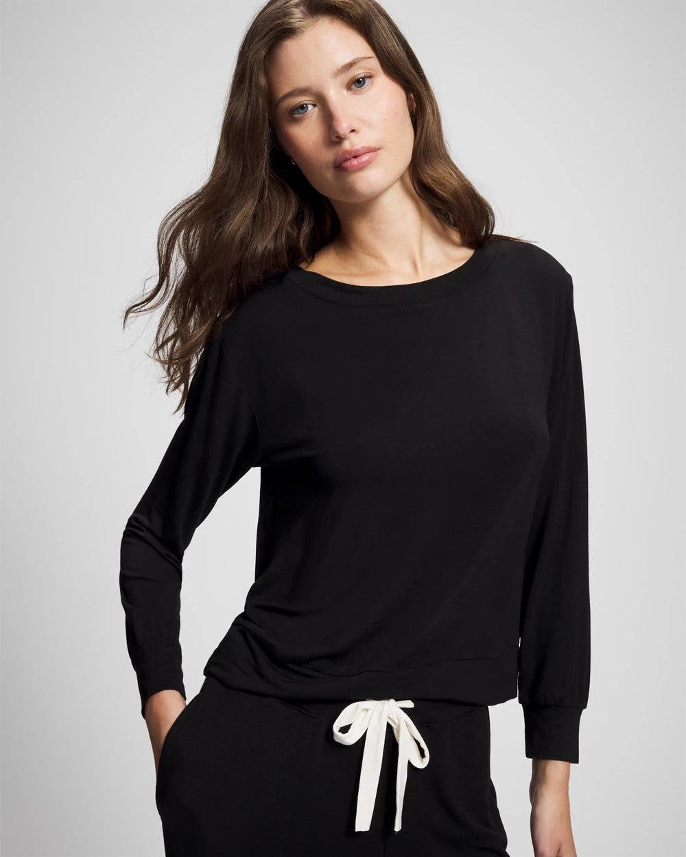 Soma / Long-Sleeve Pajama Top BLACK