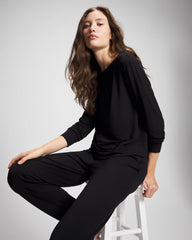 Soma / Long-Sleeve Pajama Top BLACK