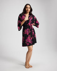 Soma / Short Robe GILDED BLOOMS MAGENTA