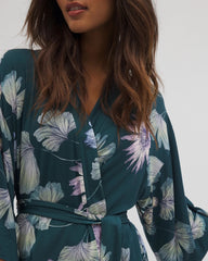 Soma / Short Robe HAVEN BOTANICAL DARK SEA