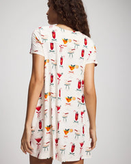 Soma / Short Sleeve Scoop Neck Sleepshirt MERRY MIXES CHAMP