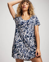 Soma / Short Sleeve Scoop Neck Sleepshirt LOVELIEST LEOPARD PARCH M