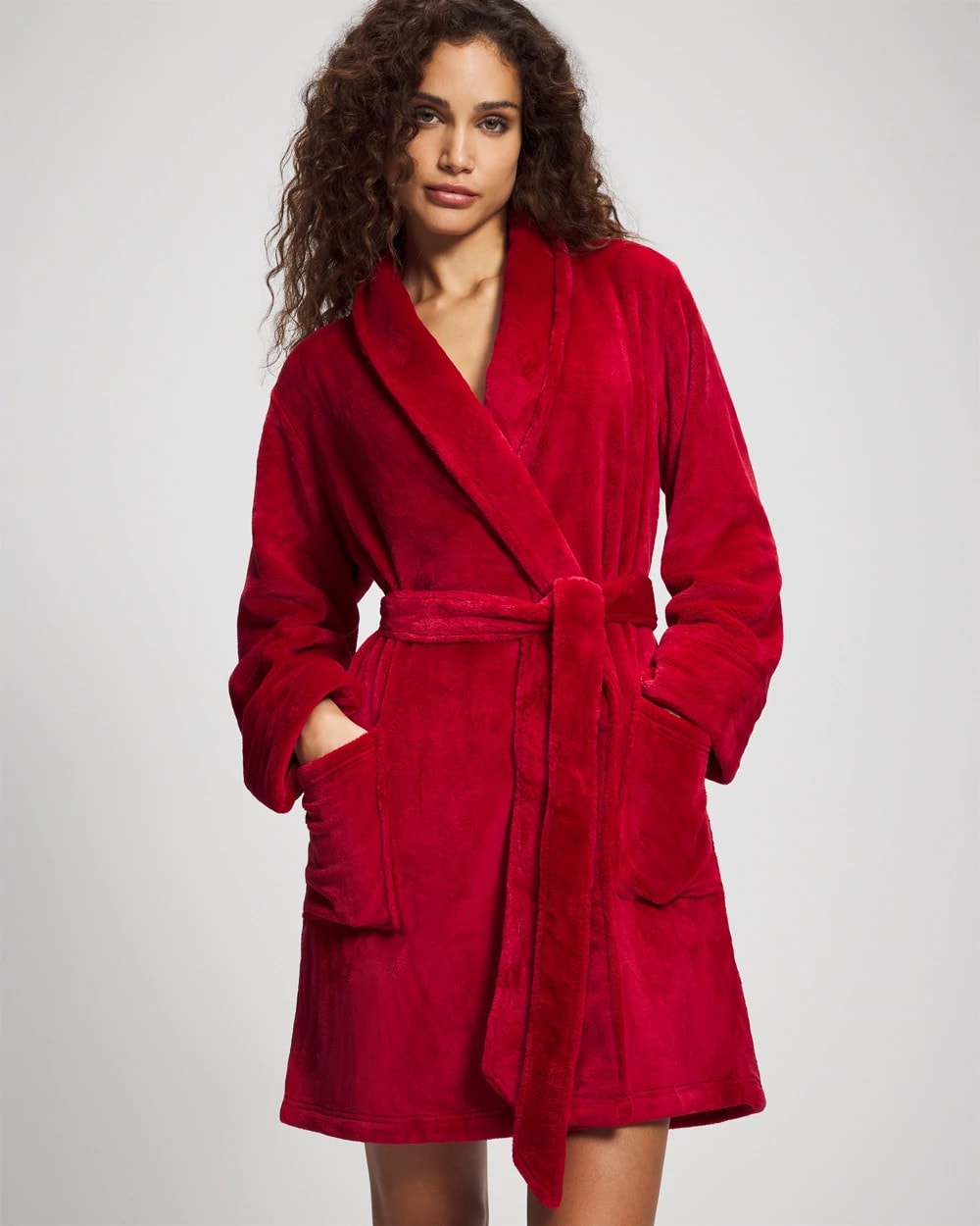 Soma / Plush Short Robe PAINT THE TOWN RED