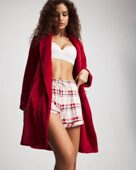 Soma / Plush Short Robe PAINT THE TOWN RED