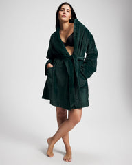 Soma / Plush Short Robe GREEN JOLIE