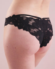Soma / Tanga Panty with Lace BLACK