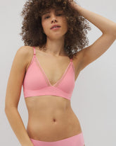 Soma / Geo Lace Trim Bralette PINK GUAVA