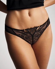 Soma / Alluring Lace Tanga BLACK