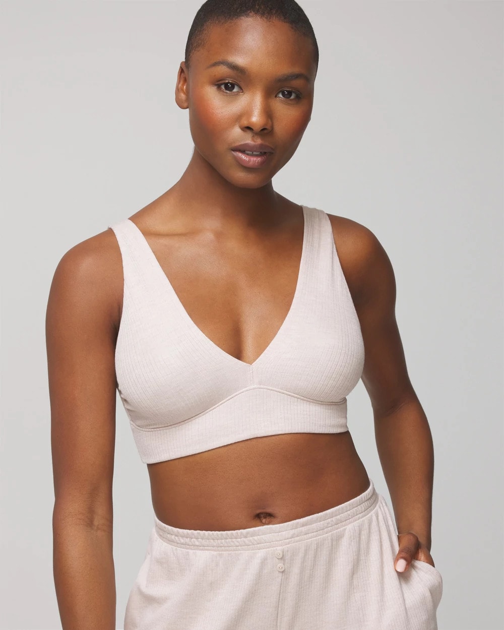 Soma / Sleep Bralette HEATHER BARELY THERE