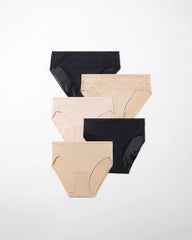 Soma / Hipster Panty with Lace 5 Pack BASIC MULTI PACK