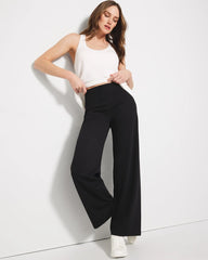 Soma / High-Waist Wide-Leg Pants BLACK