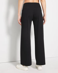 Soma / High-Waist Wide-Leg Pants BLACK