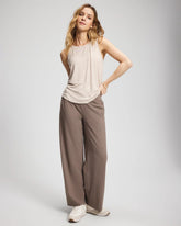 Soma / High-Waist Wide-Leg Pants DARK TAUPE